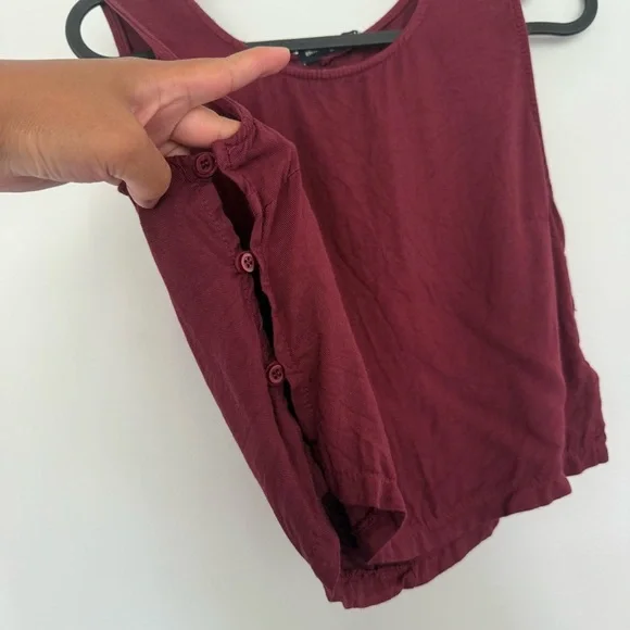 Brandy Melville Burgundy Tank‎ Top - Picture 3 of 5